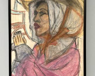 Pastel Portrait, Signed