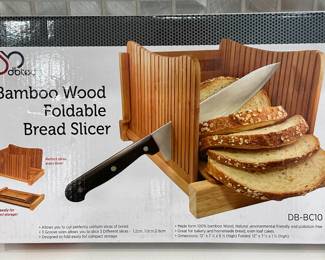 Bamboo Wood Foldable Bread Slicer