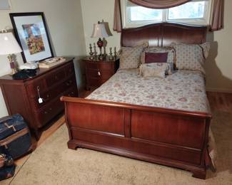 "Better Homes" queen sleigh bed night stand and dresser