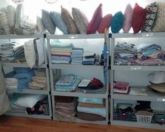 linen, throw pillows