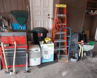 tools, tool chest, ladder, dehumidifiers