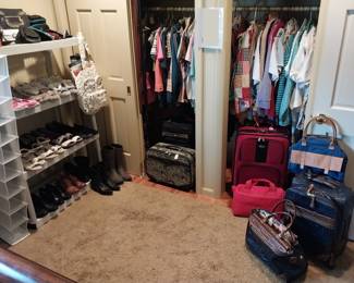 women's clothing and shoes, luggage