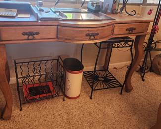 Rustic Knotty Pine Southwest Style Wood Desk - Made In Mexico