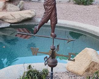 Verdigris Golfer 3D weathervane
​﻿