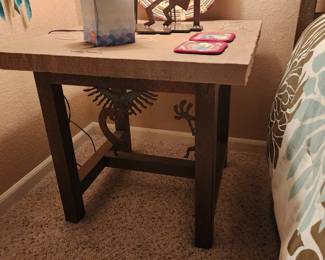 Metal Framed Side Table (Bed Set)