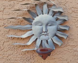 Metal Sun Candle Holder