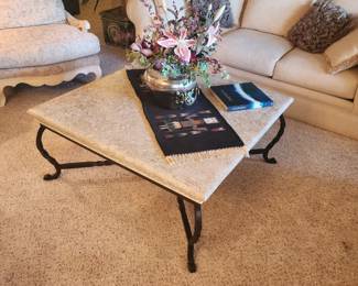 Stone Topped Coffee Cocktail Table