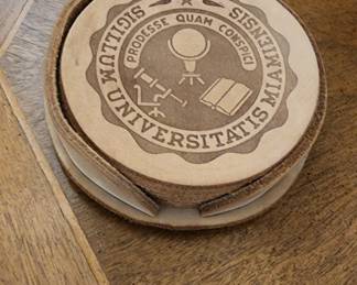 Sigillum Universitatis Miamiensis  Leather Coasters 