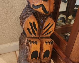 Pine Carved Bear