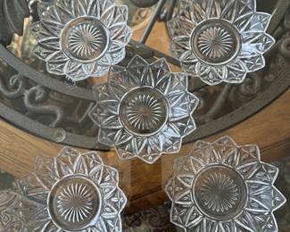 Vintage Petal Federal Glass Coupe Bowl