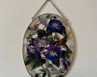 Stained Glass Hummingbird Wall Decor