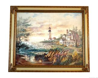 Manifestations Optical Illusionary Art Lighthouse by Carl Valente