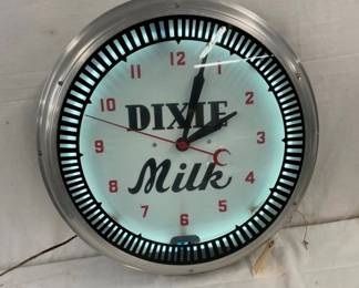 20IN DIXIE MILK PINWHEEL CLOCK
