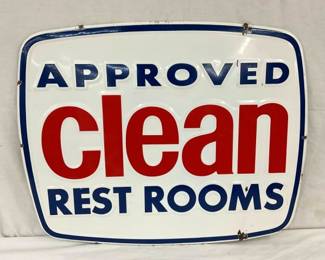 SSP EMB. CLEAN RESTROOMS SIGN