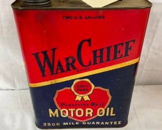 2G. WAR CHIEF MOTOR OIL CAN