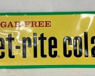 SST EMB. DIET RITE COLA SIGN W/BOTTLE