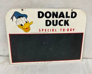 DST DONALD DUCK MENU SIGN