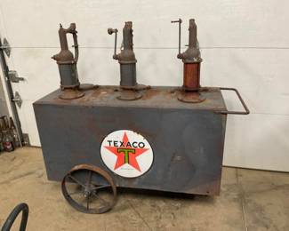 OTHERSIDE TRIPLE TEXACO KEROSENE PUMP 