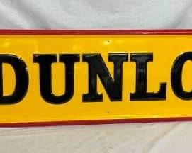 1965 SST EMB. DUNLOP TIRES SIGN