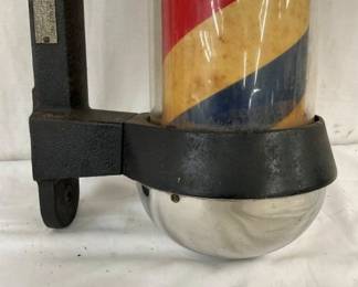 BOTTOM VIEW BARBER POLE