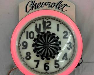 ADDITIONAL PHOTOS OF CHEV NEON CLOCK