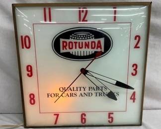 15IN ROTUNDA PARTS DEALER CLOCK