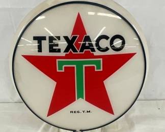 16IN TEXACO PUMP GLOBE W/MILKGLASS RING