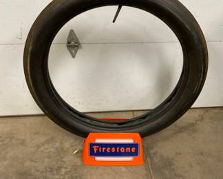 FIRESTONE TIRE DISPLAY W/36IN. TIRE 