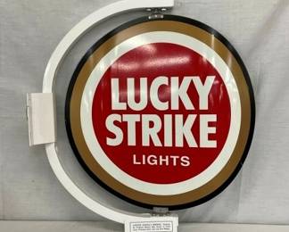 NOS LUCKY STRIKE SPINNER SIGN