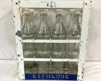 ESSOLUBE OIL BOTTLE CARRIER W/ BOTTLES