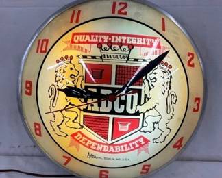 15IN DOUBLE BUBBLE ADCO LIGHTUP CLOCK