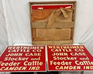 NOS WERTHEIMER CATTLE CO. SIGN