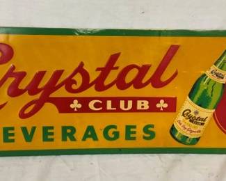 SST EMB. CRYSTAL BEVERAGES SIGN