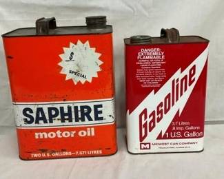 1G., 2G. SAPHIRE AND GASOLINE CANS