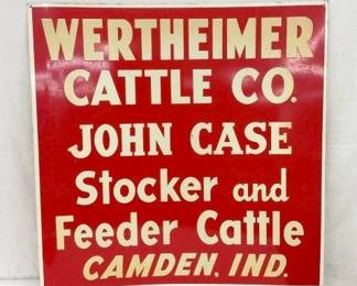 NOS WERTHEIMER CATTLE CO. SIGN