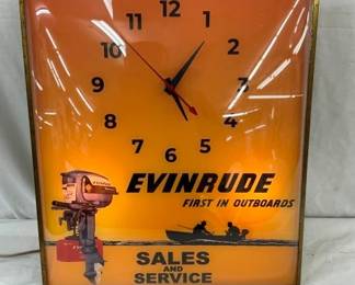 EVINRUDE SALES LIGHTUP CLOCK