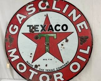 42IN DSP TEXACO GASOLINE, MOTOR OIL SIGN