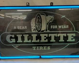 HARD TO FIND GILLETTE NEON SIGN