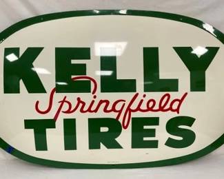 NOS SST CONVEX KELLY TIRES SIGN