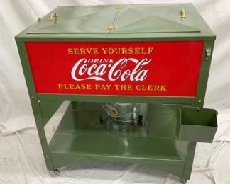 COKE LIFT TOP COOLER W/ CAP CATCHER