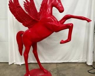 CAST ALUM. STORE PEGASUS SIGN/STATUE