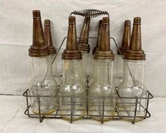 8 OIL RACK CARRIER W/ BOTTLES