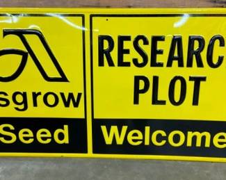 NOS SST EMB. ASGROW SEED SIGN MEASURES 54X31