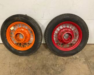 EARLY 1900'S MODEL A OR MODEL T WHEELS 