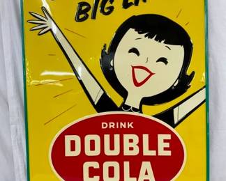 SST EMB. DOUBLE COLA SIGN W/ LADY