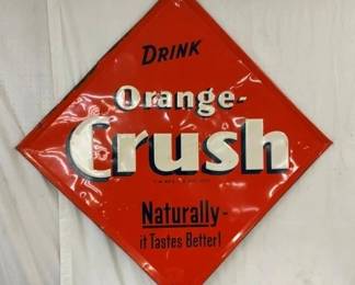57IN SST EMB. ORANGE CRUSH DIAMOND SIGN
