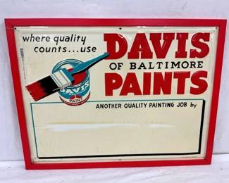 SST EMB. DAVIS PAINTS SIGN