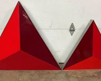 (2) CITGO TRIANGLE PLASTIC SIGNS