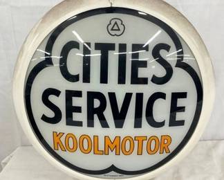 16IN. CITIES SERVICE GAS PUMP GLOBE