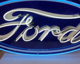 CLOSEUP NICE FORD NEON SIGN